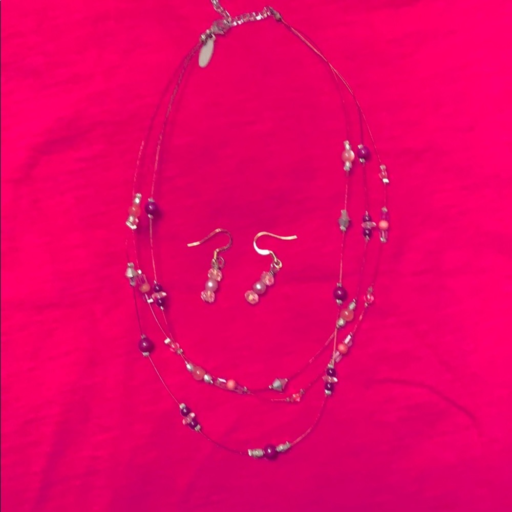 Necklace and earrings